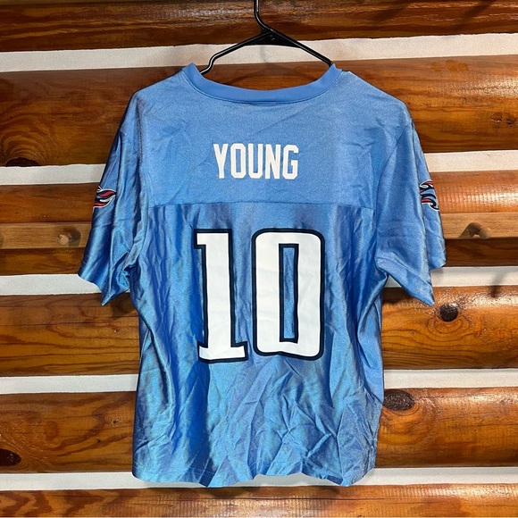 NFL Light Blue V-Neck Jersey with Number 10 Young - Picture 4 of 4